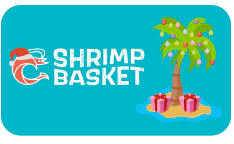 Shrimp Basket Christmas Gift Card