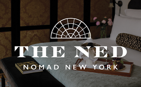 eGift card image of a suite with The Ned Nomad New York logo