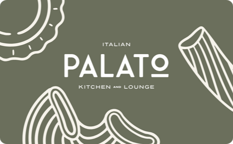 eGift card image with the Palato logo
