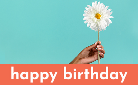 happy birthday and flower