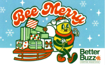 better buzz bee merry gift card design