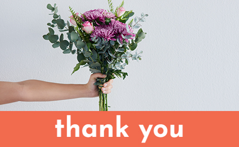 thank you and flowers
