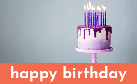 birthday and purple cake