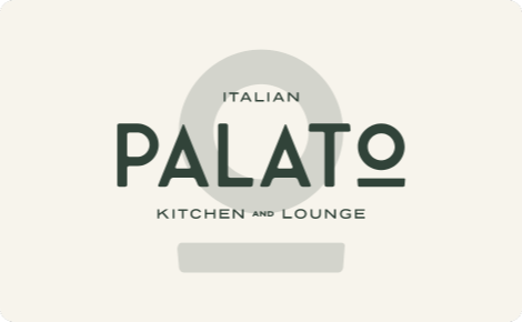eGift card image with the Palato Kitchen and Lounge logo