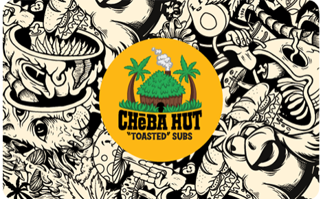 Cheba Hut Logo + Black & White Design