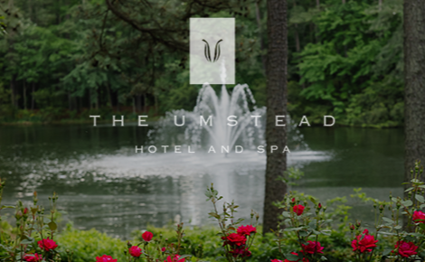 eGift card image of the lake fountain with The Umstead logo