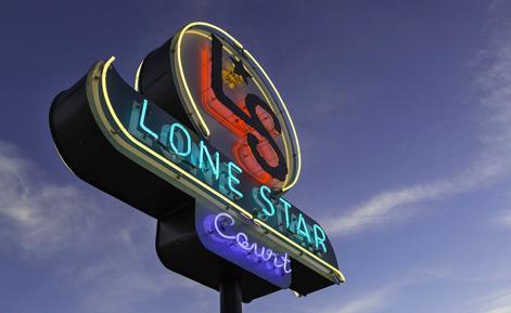 Image of Lone Star Court neon sign
