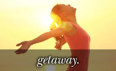 Image of lady stretching in the sun with the text 