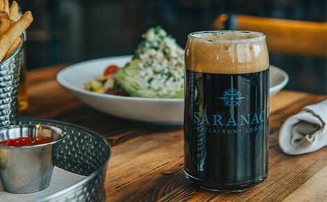 Gift card image of a meal and drink from the restaurant