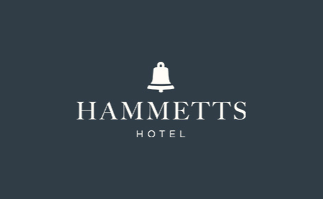 eGift card image of the Hammetts Logo in white on a blue background
