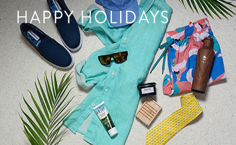 Gift card image of beach paraphernalia with the text 