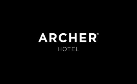 Gift card image of the Archer Hotel logo on a black background
