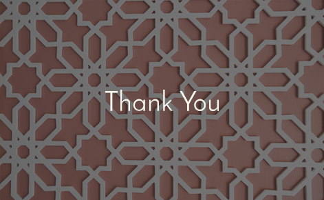 Gift card image of hotel interior mosaic with the text “Thank You”