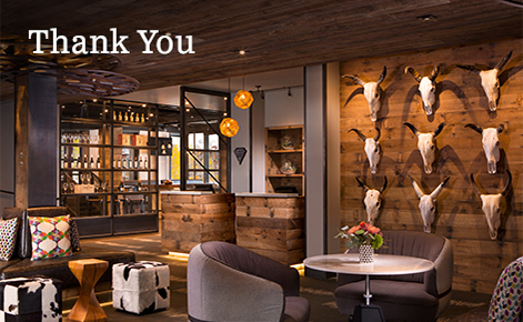 Gift card image of the bar with the text “Thank You”