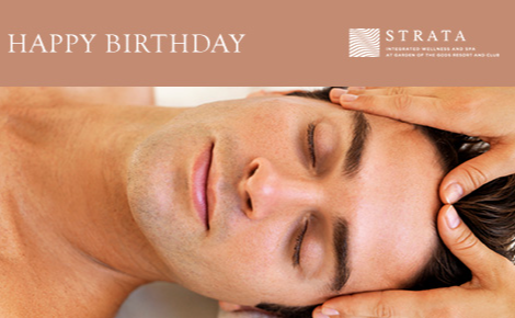 eGift card image of a man having a head massage with the text 
