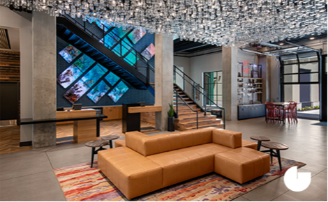 eGift card image of the foyer with The Gordon Hotel logo 