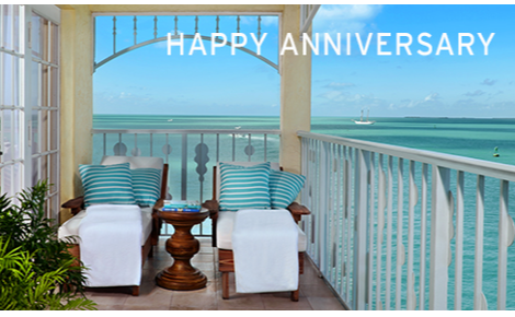 eGift card image of two sun loungers on the balcony with the text 