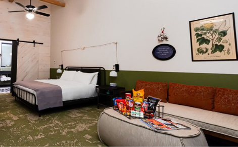 Gift card image of the interior of a hotel room