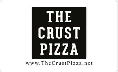 The Crust Pizza Physical gift card design