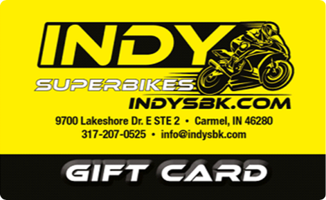 Indy Superbikes physical gift card design
