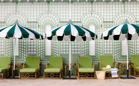 eGift card image of the seating area by the pool