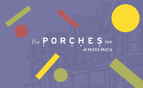 eGift card image with The Porches Inn logo and a sketch of the hotel in the background