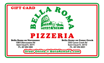 bella roma physical gift card design