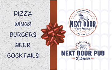 Next door pub gift card design