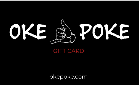 Oke Poke themed gift card