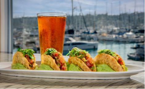 eGift card image of fish tacos and a beer