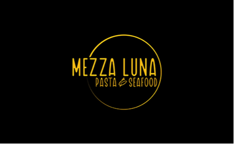 eGift card image of the Mezza Luna logo on a black background
