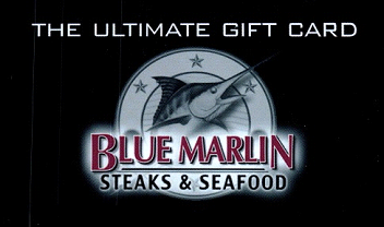 Blue marlin physical gift card design