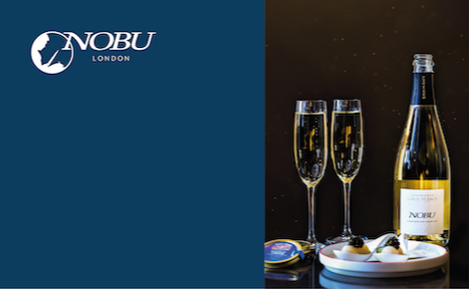 eGift card image of a bottle of wine and two glasses