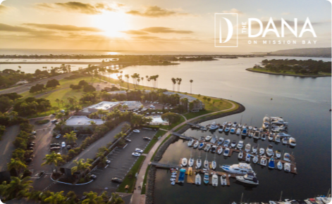 Dana on mission bay arial view