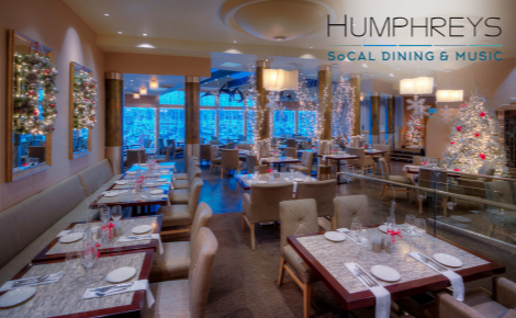 eGift card image of the restaurant dressed with holiday decorations 