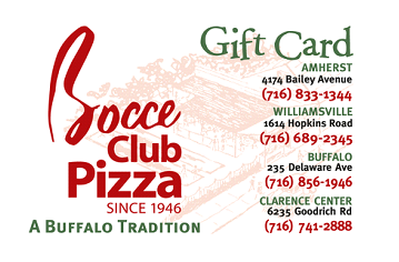 bocce club pizza gift card design