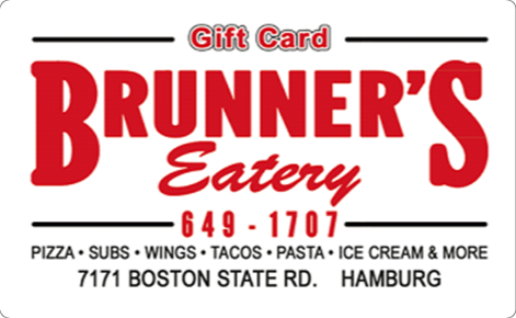 Brunners Eatery physical gift card design
