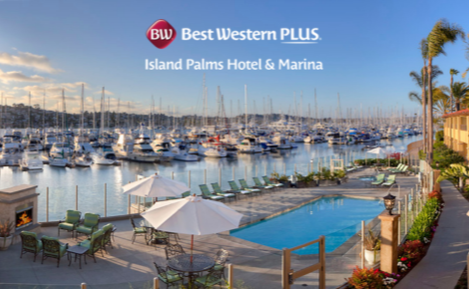 eGif card image of the marina with the Island Palms Hotel & Marina logo