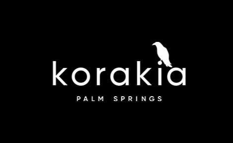 eGift card image of the Korakia logo in white on a black background