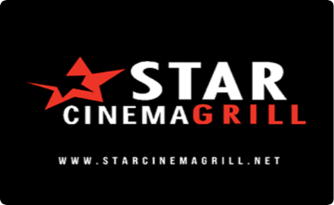 Star cinema grill physical gift card design